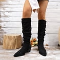 thumbnail image 3 of JUSLIO Winter Boots for Women,High Heel Solid Color Mid Calf Boots Fashion Casual Comfort Pointed Toe Womens Boots, 3 of 9