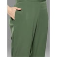 thumbnail image 7 of Janasya Women's Green Crepe Foil Printed Pant Set, 7 of 7