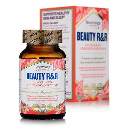 Best Beauty R&R with Collagen, L-Theanine & Melatonin - 60 Capsules by Reserveage Nu deal Best Beauty R&R with Collagen, L-Theanine & Melatonin - 60 Capsules by Reserveage Nu deal