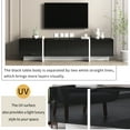 thumbnail image 3 of EUROCO Mid-Century Modern TV Stand Up to 80" Contemporary Rectangle ,Unique Style TV Console Table with Cabinet&High Gloss UV Surface for Living Room Bedroom, 3 of 6