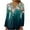 Green, variant on Babysbule Womens Tops Long Sleeve Women Fashion Summer Fall Fold Printed Regular Women Long Sleeves V Neck Button Top