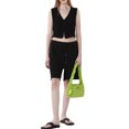 thumbnail image 2 of Sunloudy Chaleco de punto para mujer, sin mangas, cuello en V, color sólido, botones, cárdigan, primavera, verano, fiesta, tops casuales Sunloudy moda, 2 of 7
