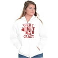 thumbnail image 3 of You're Bacon Me Crazy Meat Lover Unisex Fleece Graphic Zip Up Hoodie Brisco Brands 2X, 3 of 5