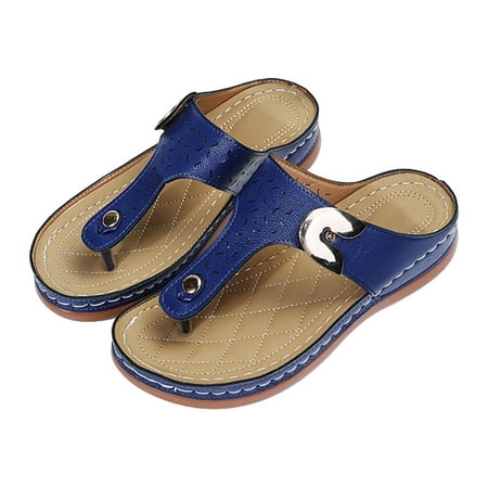 

Gecorid Women Flip Flop Sandals Comfortable Backless Slipper | Soft Walking Shoes | Casual Daily Wedges Sandals for Women Girls