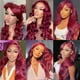 thumbnail image 2 of Hair Bundles LadRxadr Burgundy Wave 40 45 50 cm 99j, 2 of 6