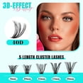 thumbnail image 2 of Kit de extensión de pestañas AMZGIRL LASH, 200 unidades, racimos 30D Mix, 9-16 mm, 2 of 6