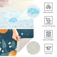 thumbnail image 3 of Yayeee Bath Rug for Bathroom Floor Non Slip Contour Fluffy Soft Absorbent Mat, 20"x24", Blue Oranges, 3 of 7