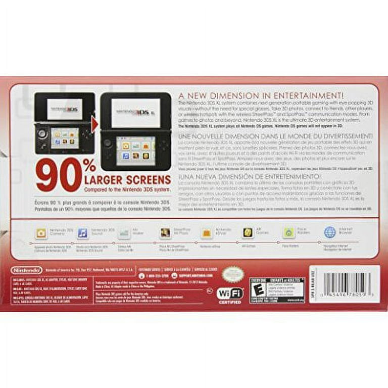 Restored Nintendo 3DS XL Red/Black: Video Game, New Restored Nintendo 3DS XL Red/Black: Video Game, New