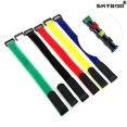 thumbnail image 2 of 10/50pcs Cable Ties Reusable Self Adhesive Width 20mm Nylon Strap Reverse Buckle Line Wire Organizer Hook Loop Bundle Fastener Red 200mm x 50pcs, 2 of 6