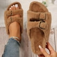 thumbnail image 4 of Women’s Sandals Lightweight Comfortable Breathable Adjustable Buckle Cork Footbed Strappy Slip-On Slides for Women, 4 of 9