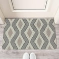 thumbnail image 2 of 30x17 Moroccan Absorbent Area Rug, Black – Non-Slip, Modern Geometric Trellis Design – Door Mat perfect for Front Door, Entryway, Bathroom & Kitchen, 2 of 6