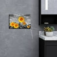 thumbnail image 3 of Sunflower Canvas Wall Art Yellow and Gray Wall Decor Flower Pictures Prints for Kitchen Dining Room Nature Sunflower Scenery Paintings Posters Black and White Floral Artwork Home Decorations 12x16, 3 of 6
