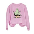 thumbnail image 4 of Enjoytime Halloween Spooky Sweatshirt Women Ghost Printed Long Sleeve Pullover Tops Fall Casual Crewneck Sweatshirts, 4 of 4