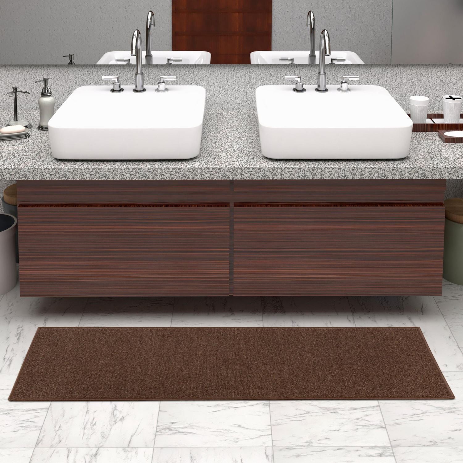 Ottomanson Oscar Collection Non-Slip Rubberback Solid 2x5 Indoor Runner Rug, 20" x 59"