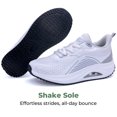 thumbnail image 4 of Womens Arch Support Walking Shoes Orthotic Fashion Sneakers Tennis Shoes for Plantar Fasciitis Pain Relief GreyWhite Size 7, 4 of 4
