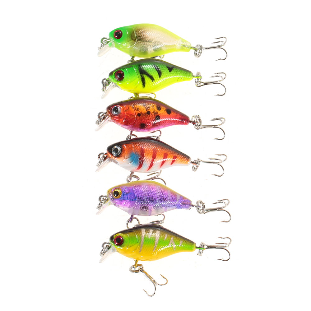 6pcs Multicolour Metal Jigging Lures Durable Hooks Hard Lead Fish Crankbaits HOT 