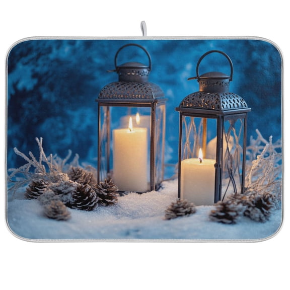 BZSMCE Dish Drying Mat Candles Design Drying Mats