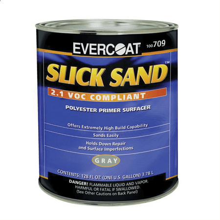 Fibre glass Evercoat SLICK SAND 100709 Extra High-Build Polyester Primer Surfacer, 1 gal Round Can, Gray
