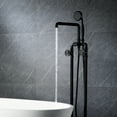 thumbnail image 2 of Three Handle Industrial Freestanding Clawfoot Tub Faucet with Hand Shower, 2 of 5