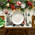 thumbnail image 5 of Smile Watercolor Red Christmas Placemats Set of 6, 12x18 Inch Seasonal Winter Xmas Holiday Table Mats, 5 of 6