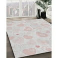 thumbnail image 2 of Ahgly Company Indoor Round Patterned Pearl White Beige Novelty Area Rugs, 5' Round, 2 of 6