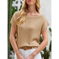 thumbnail image 4 of Sudadera Saodimallsu con hombros descubiertos para mujer, color caqui, 4 of 6