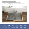 thumbnail image 4 of 25 x 22 x 9 inch Kitchen Sink Drop In 16 Gauge Stainless Steel 25" Single Bowl Topmount Kitchen Sink Basin, 4 of 10