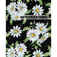 thumbnail image 6 of Outdoor Throw Pillow Cover Blossom Watercolor Daisy Flower Waterproof Cushion Covers 2 Pack Leaves and Floral on Black Pillow Cases Home Decoration for Patio Garden Couch Sofa, 6 of 7