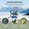thumbnail image 5 of WestinTrends Malibu Outdoor Folding HDPE Adirondack Deck Chair - Patio & Outdoor Lounge, Weather‑Resistant, Dark Green, 5 of 14