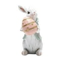 thumbnail image 2 of GeBuSn Easter Bunny Crafts Resin Rabbit Hug Carrot Figurine Easter Cute Rabbit Statue For Home Desktop Garden Decoration (D), 2 of 5