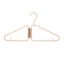 Foldable Plastic Clothes Hanger | Space Saving Collapsible Design for Pants Skirts & Shirts | 4-Pack of Eco-Friendly Recyclable Travel Hangers for Closet Organization