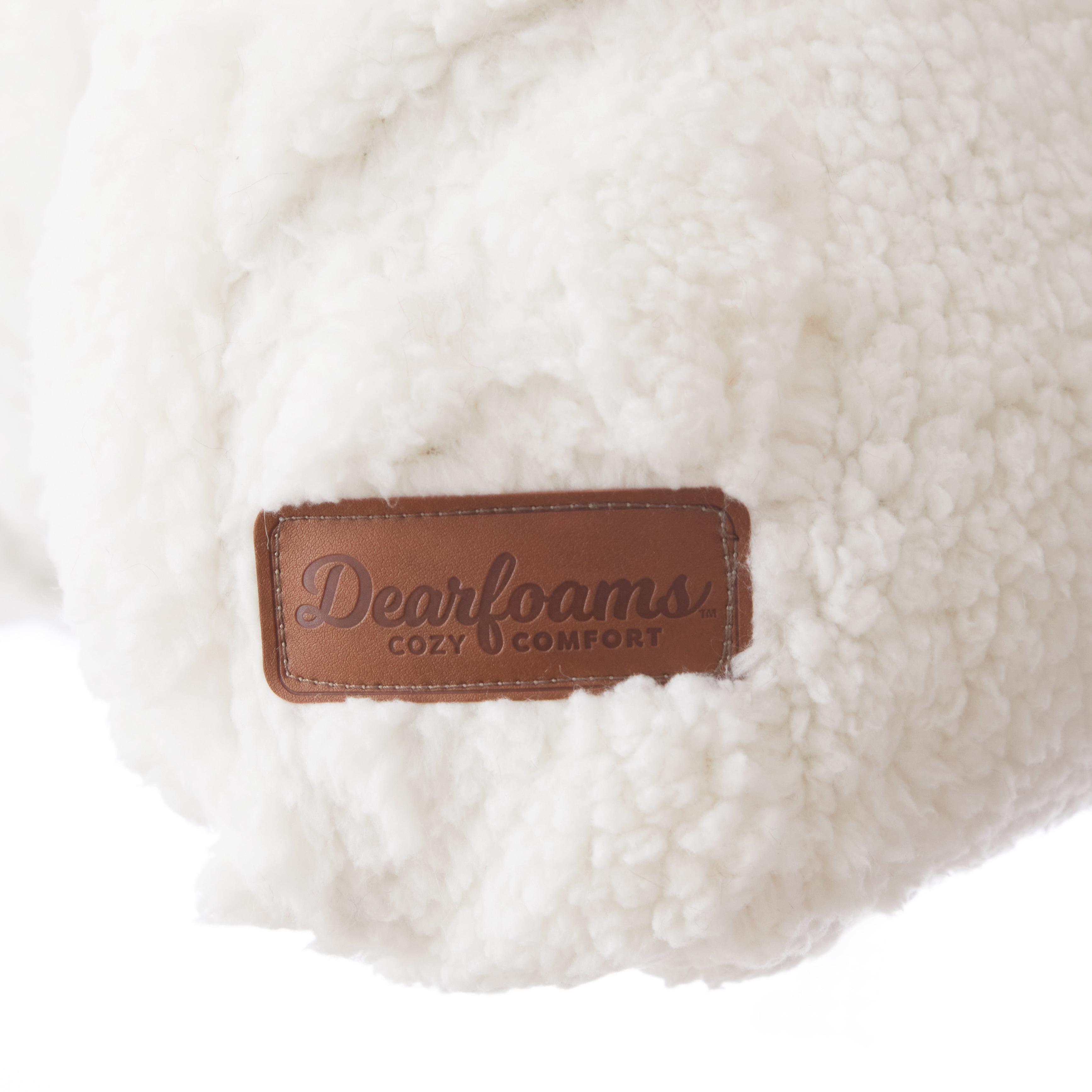 Dearfoams Gray Cable Knit Marled Sherpa Backrest Pillow, 19 x 21