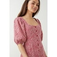thumbnail image 4 of Dorothy Perkins Womens Ditsy Print Button Detail Petite Midi Dress, 4 of 5