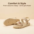 thumbnail image 2 of bebe Girls Sandals - Cute and Comfy Flat Summer Sandals with Fruit Charms, 2 of 11