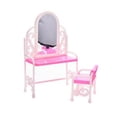 thumbnail image 1 of Workhe Coiffeuse Maquillage Bureau Table Poupée Jouet Chaise Commode Table de Toilette Mobilier Décor, 1 of 7