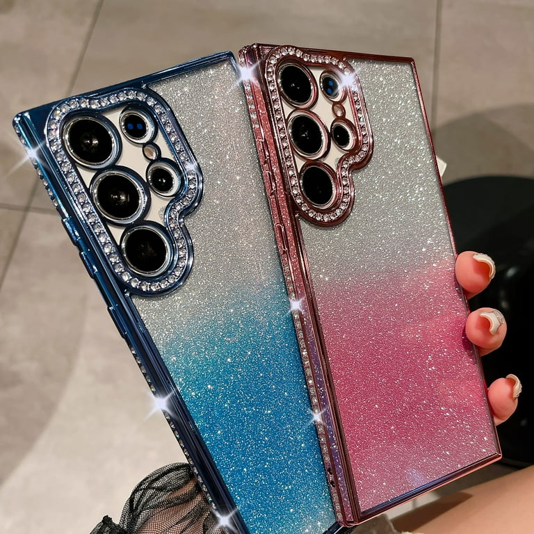 for Samsung Galaxy A16 5G/4G Case Clear Gradient Glitter Paper