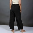thumbnail image 6 of Linen Summer Pants for Women High Waisted Baggy Pants with Pockets Solid Color Cuffed Ankle Joggers Casual Loose Trousers, 6 of 6