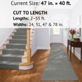 thumbnail image 2 of 47 in. Wide x Cut-to-Length – Non-Slip, All-Weather, Heavy-Duty Utility Runner Rug – Absorbent, Dirt-Trapping, Kid and Pet Safe for Entryways and High-Traffic Areas, Gray, 2 of 10