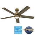 thumbnail image 2 of Hunter - Erling Indoor Ceiling Fan With Light, Remote, 52-inch, Luxe Gold, Modern-style, 6-speed WhisperWind Motor, Energy Star, 52849, for Living Rooms, Bedrooms, 2 of 18