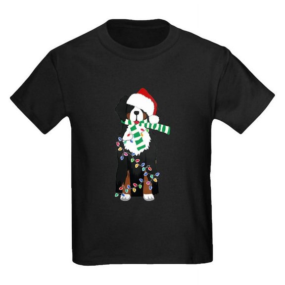 CafePress - Christmas Bernese Mt Holiday Dog T Shirt - Dark T-Shirt Kids XS-XL