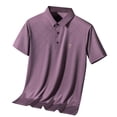 thumbnail image 2 of Xunlbb Men's Shirts Mens Casual Button Down Shirts Mens Fashion Casual Solid Pullover Round Neck Buttons Short Shirts on Clearance, M-3XL, 2 of 4