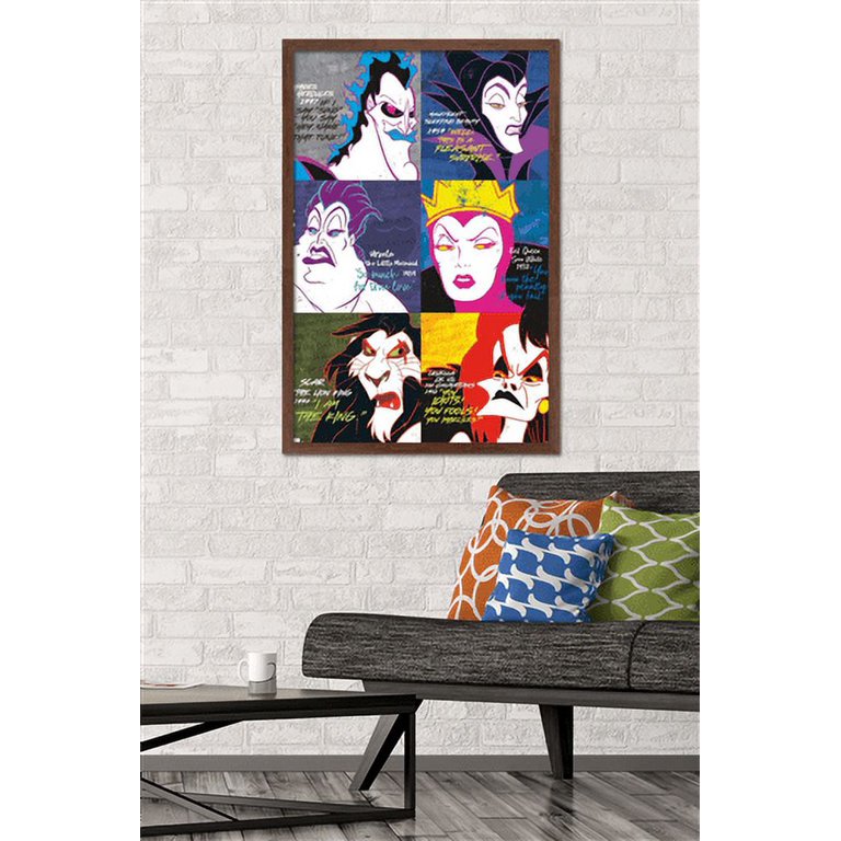 Disney Villains - Grid Wall Poster, 22.375