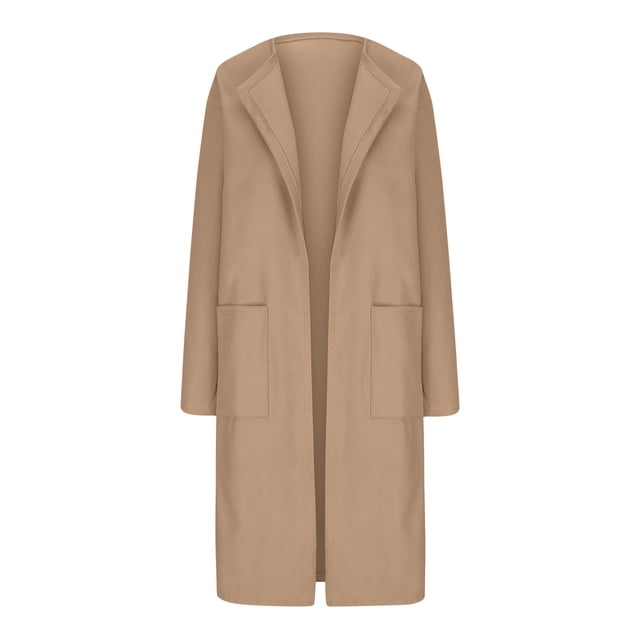 Birdeem Mode Femmes Poches Imprimées Manches Longues Veste Manteau à Carreaux