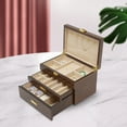 thumbnail image 6 of Rectangular Jewelry Box Case Necklace Ring Watch Storage Cabinet Organizer W/ 2 Drawers, 6 of 13