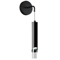 Deyidn Modern Adjustable Black Wall Sconce - 23.22 Inch LED Wall Light with Height Adjustment