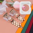 thumbnail image 2 of For Apple Watch Series 3/2/1 42mm X-Shape Rhinestones Decor Hollow Wrist Strap TPU Watch Case, 2 of 3