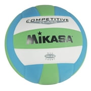 Mikasa VSL215 Competitive Class Indoor/Outdoor Volleyball, Green/White/Blue
