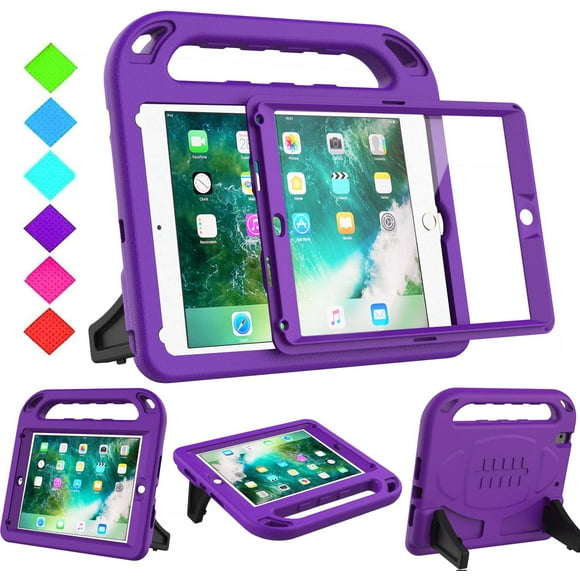 Funda para iPad BMOUO Kids para iPad de 6ª y 5ª generación de 9,7 pulgadas, color morado