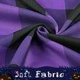 thumbnail image 4 of Halloween Tablecloth, Buffalo Plaid Purple and Black Table Cloth, Checkered Waterproof Tablecloths, Spillproof Tablecover for Dinner Party Decoration, Rectangle 60 x 120 Inch, 4 of 6