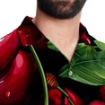 thumbnail image 5 of Cherry Men's Short Sleeve Button Down Poplin Casual Beach Shirts, 5 of 6